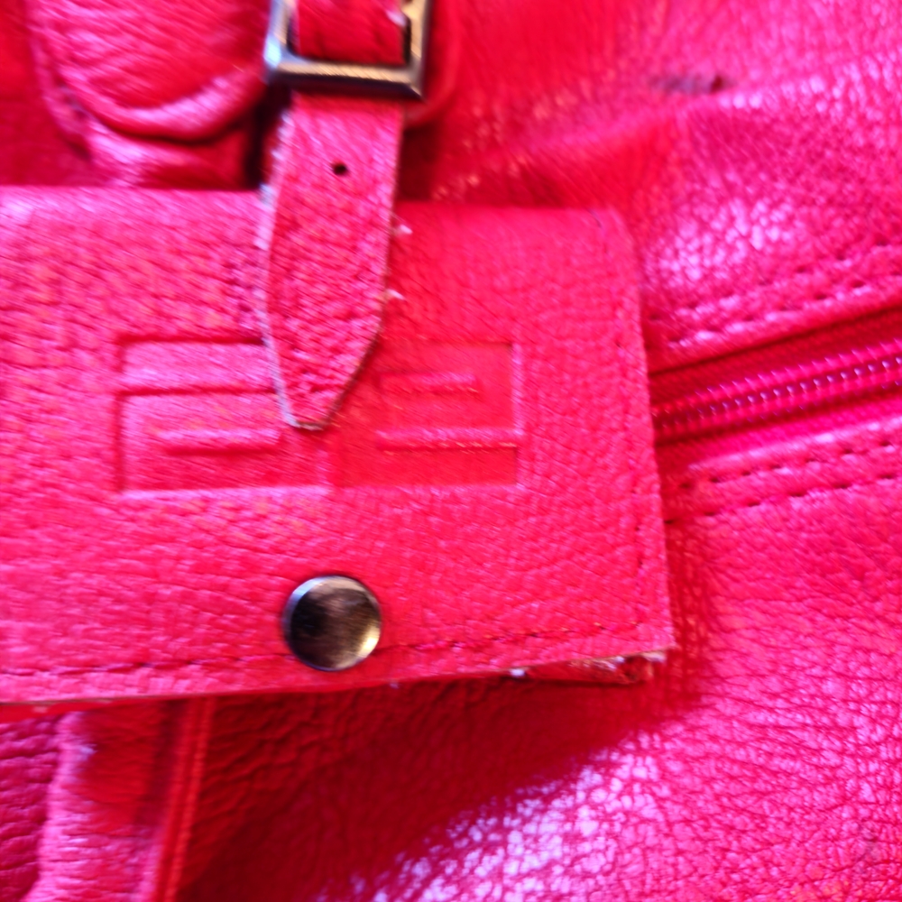 Vintage Amelia Earhart Elegant Red Travel Bag - Picture 8 of 10